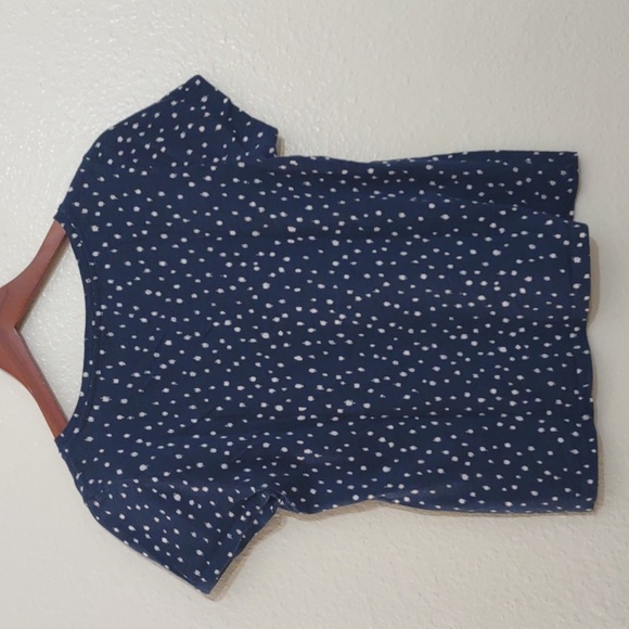 USED SONOMA LIFE AND STYLE EVERYDAY TEE PS PETITE 100% COTTON BLUE AND WHITE - Picture 7 of 10